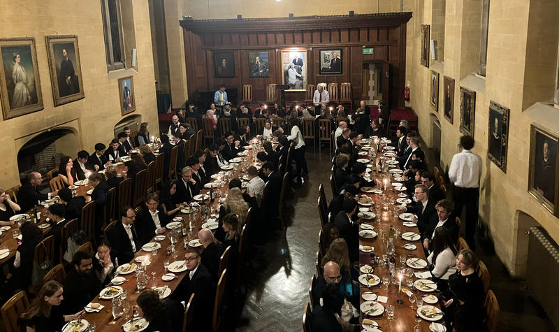 Arlosh hall dinner Freshers in the Arlosh Hall for dinner