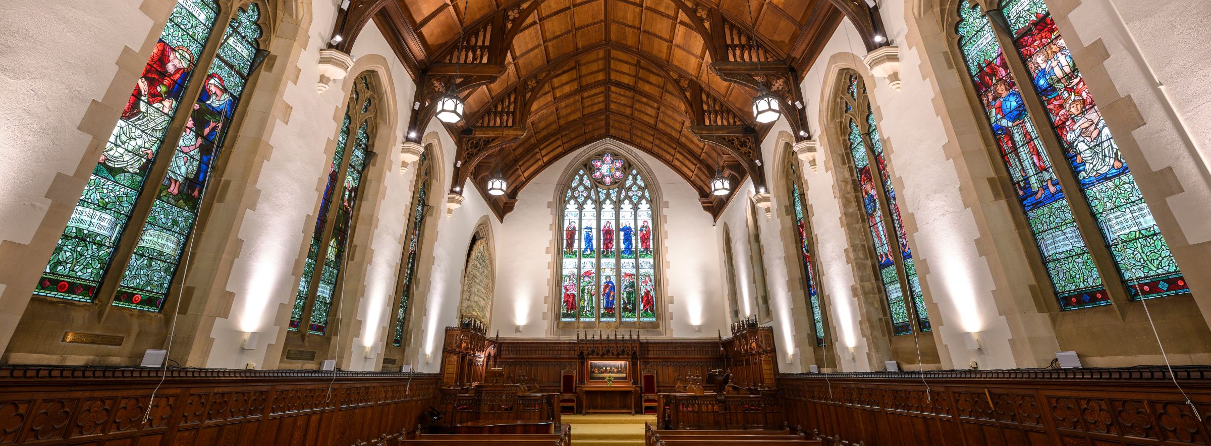 A view of the Chapel to the altar