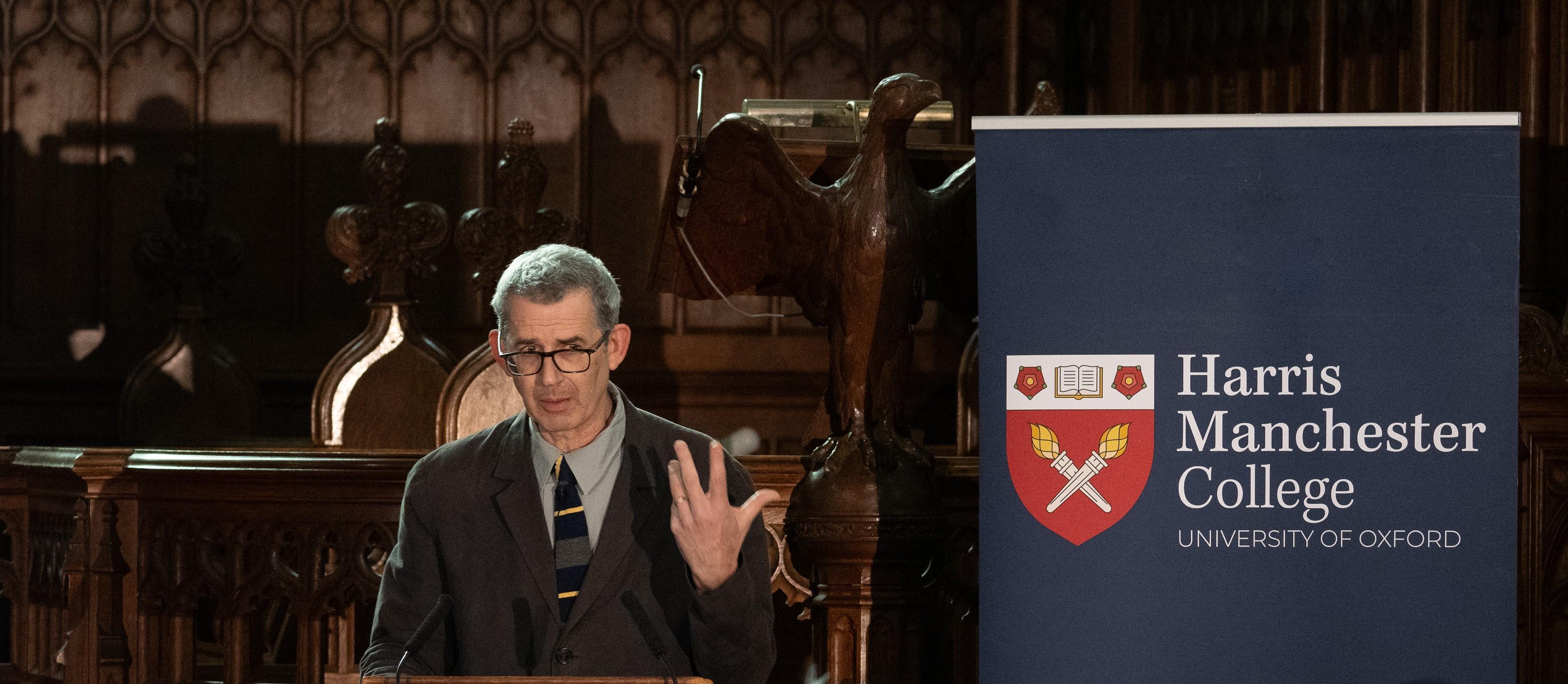Edmund de Wall speaking in the Chapel
