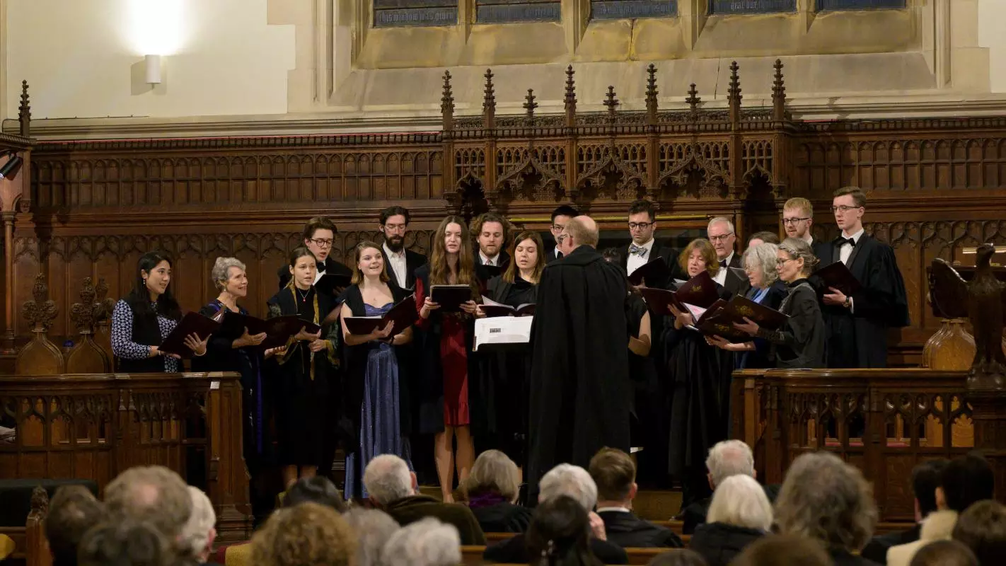 Choir singing in the chapel