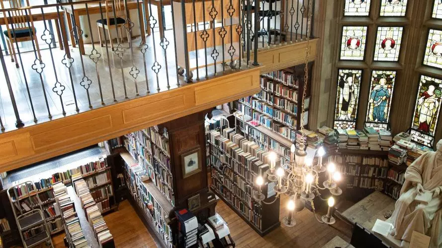 A view of the Library from the gallery